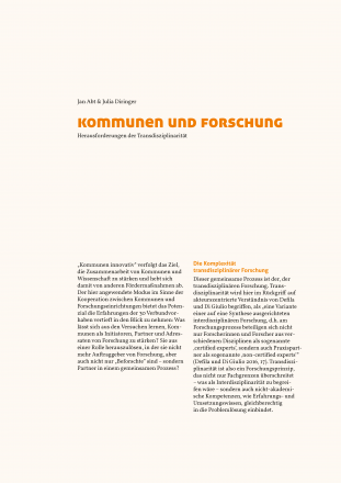 Kommunen und Forschung Kommunen und Forschung