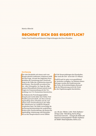 Rechnet sich das eigentlich?