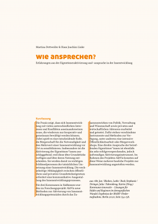 Wie ansprechen?