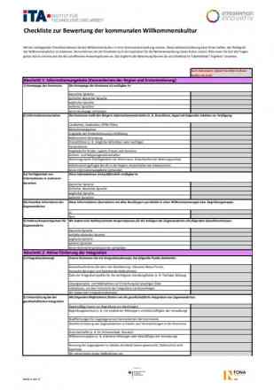 Checkliste Willkommenskultur Checkliste Willkommenskultur