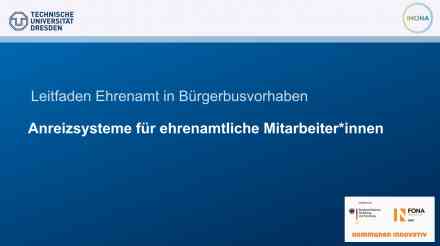 Leitfaden Ehrenamt in Bürgerbusvorhaben Leitfaden Ehrenamt in Bürgerbusvorhaben