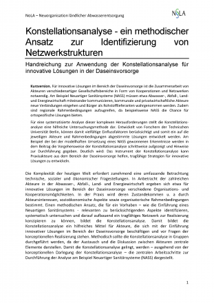 Akteursnetzwerke als Grundlage für die regionale Bedeutung Neuartiger Sanitärsysteme